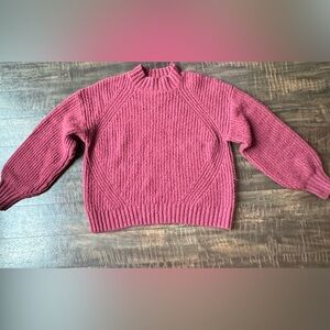 Old Navy Ribbed Burgundy Knit Sweater